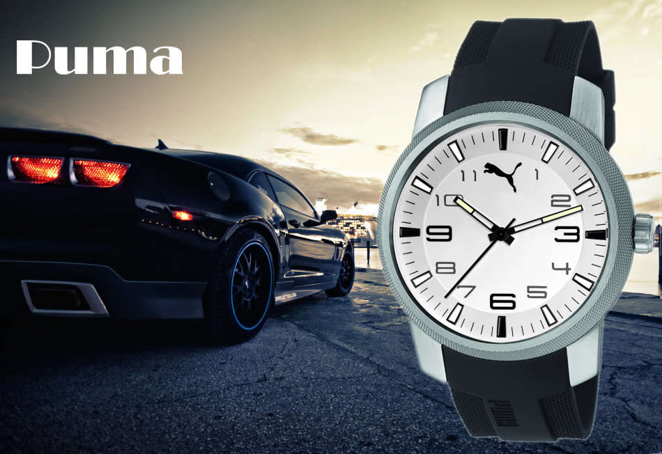 Puma ESSENCE PU103071006 Men's Black Rubber Silver-Tone Matte Dial - BRAND NEW *** PUMA ***