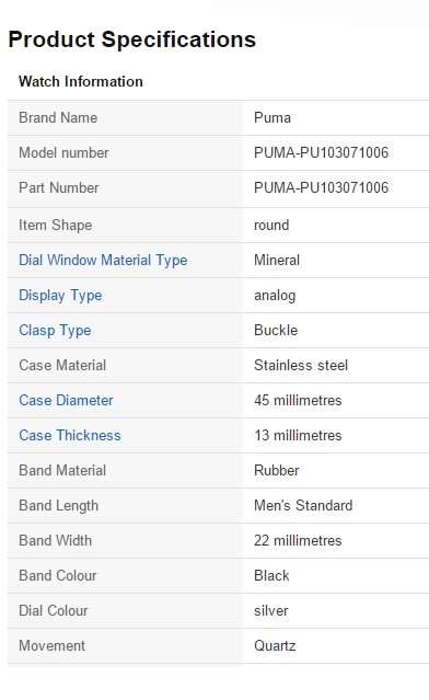 Puma ESSENCE PU103071006 Men's Black Rubber Silver-Tone Matte Dial - BRAND NEW *** PUMA ***