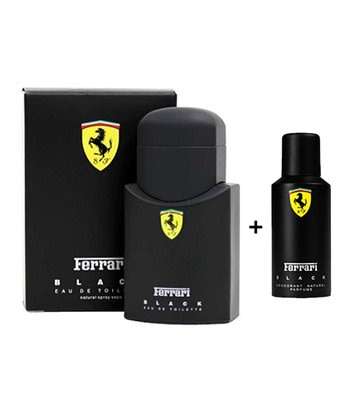 Ferrari Black EDT125ml + Ferrari Deodorant Spray 150ml for Men ~ Banded Gift Set