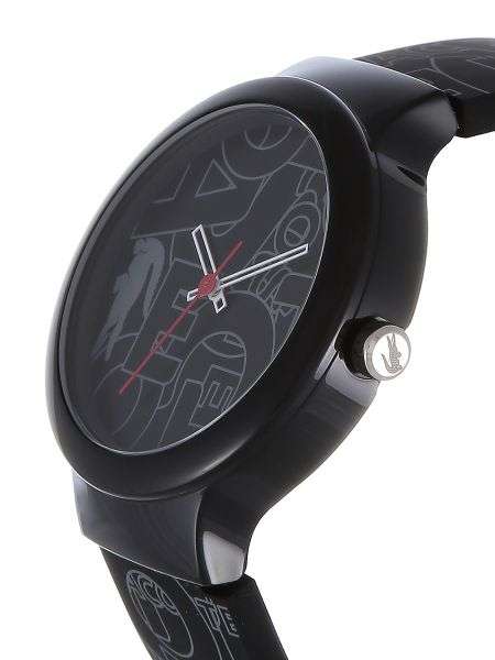 Lacoste Goa Black/Grey Dial Rubber Unisex 40mm Watch 2020067