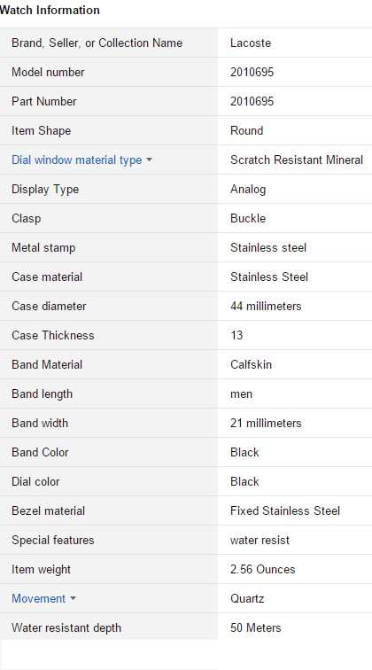 Lacoste Montreal Black dial Leather Strap Men's Watch 2010695 - Brand New