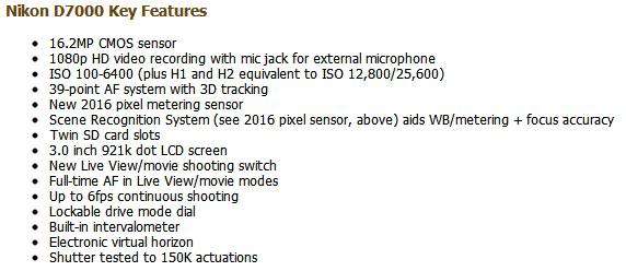 NIKON D7000 DSLR CAMERA Body (ONLY) 16.2 Megapixels