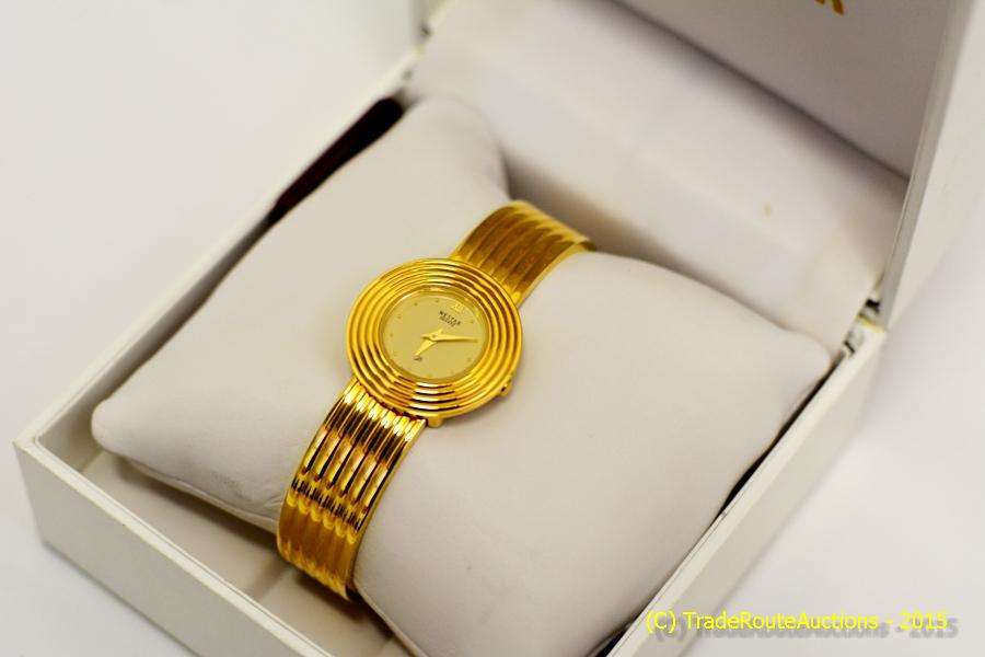 Westar Gold Plated Quartz bangle women`s watch - in Box - Demo stock