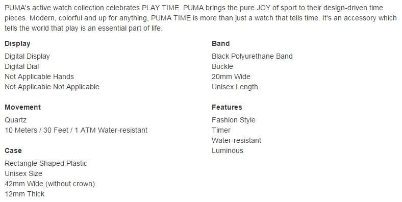 PUMA Unisex PU910791001 Slide-Large Black Red Digital Watch *** PUMA ***