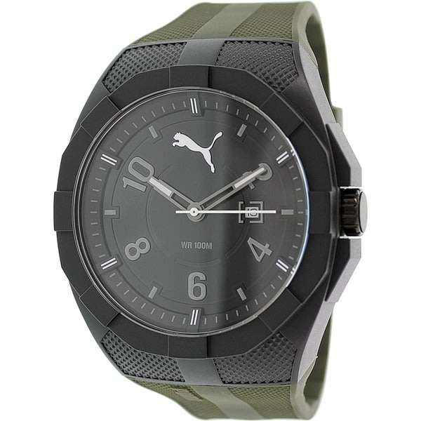 Puma Men's Iconic Army Green Rubber Analog Quartz Watch - PU103501007 - BRAND NEW *** PUMA ***