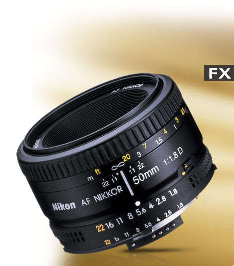 Nikon AF Nikkor 50mm f/1.8D Lens for NIKON Cameras