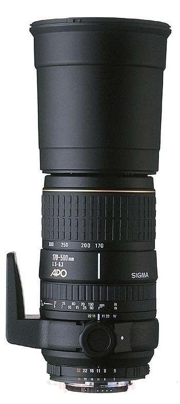 SIGMA 170-500mm F5-6.3 APO Aspherical Telephoto Zoom Lens for NIKON - HUGE LENS