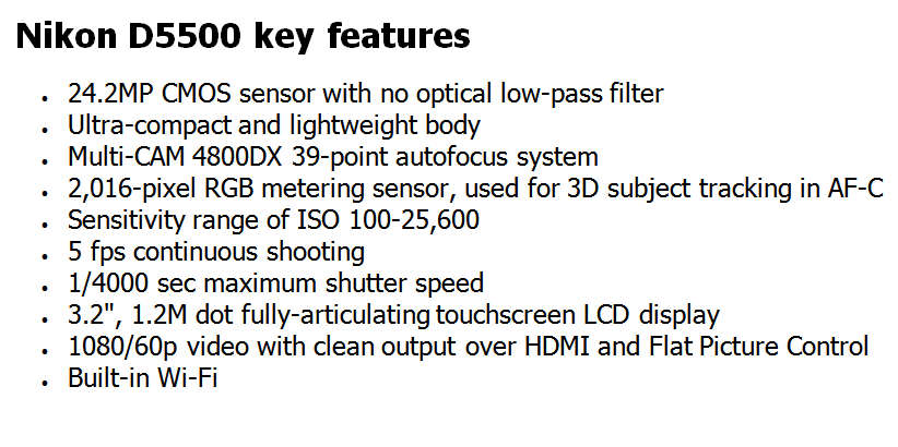 NIKON D5500 DSLR CAMERA BODY ONLY - [ BUILT IN WiFi ] - [ 24.2 MP ] - [ DX FORMAT ] TOUCH SCREEN