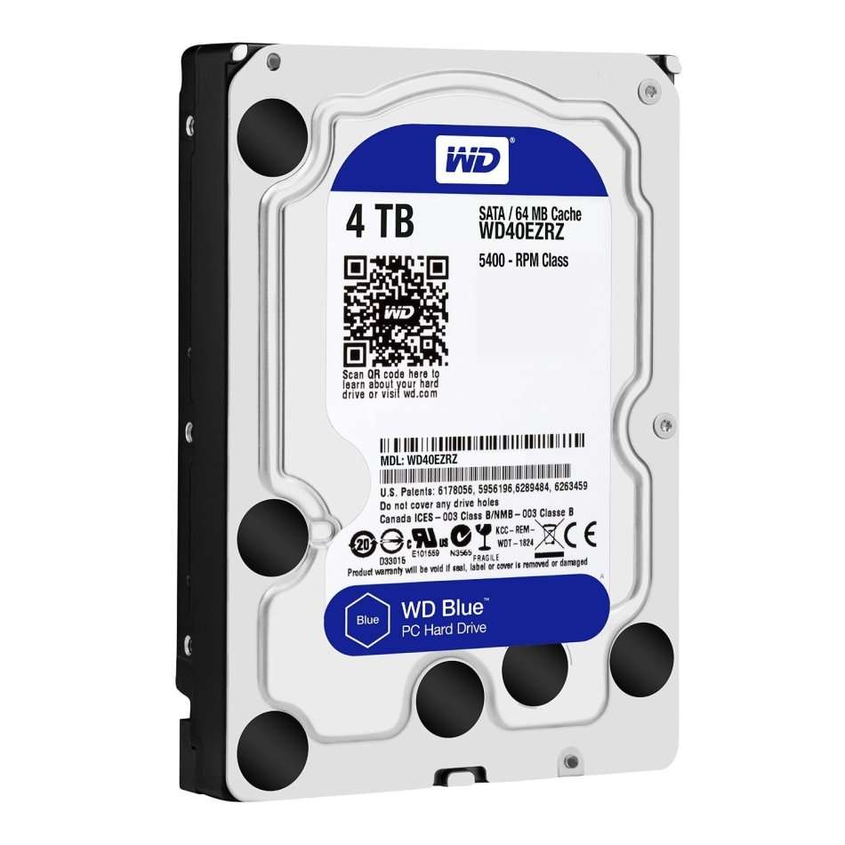 Western Digital BLUE 4TB HDD Internal 3.5" - 5400rpm SATA 6Gb/s 64MB Cache 3.5" Internal Hard Drive