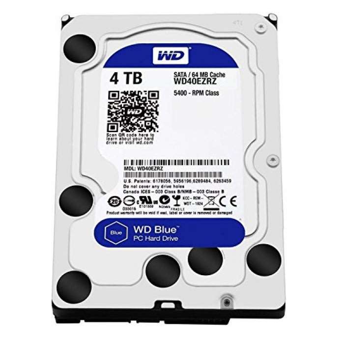Western Digital BLUE 4TB HDD Internal 3.5" - 5400rpm SATA 6Gb/s 64MB Cache 3.5" Internal Hard Drive