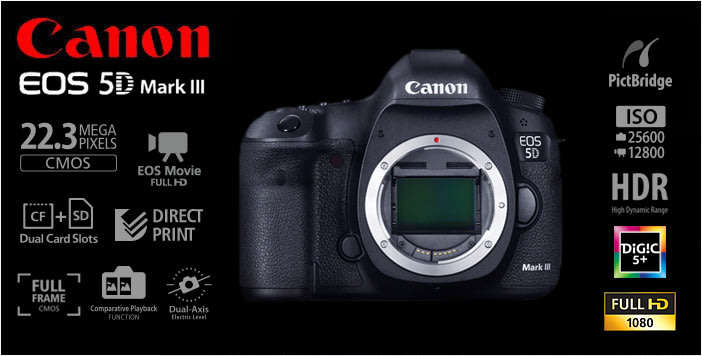 Canon EOS 5D Mark iii 22.3 MP Full Frame CMOS Digital SLR Camera (Body only) - Canon 5D Mark 3