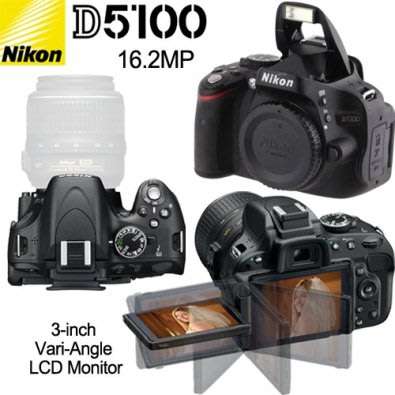 NIKON D5100 DSLR CAMERA BODY ONLY - 16.2 MEGAPIXELS
