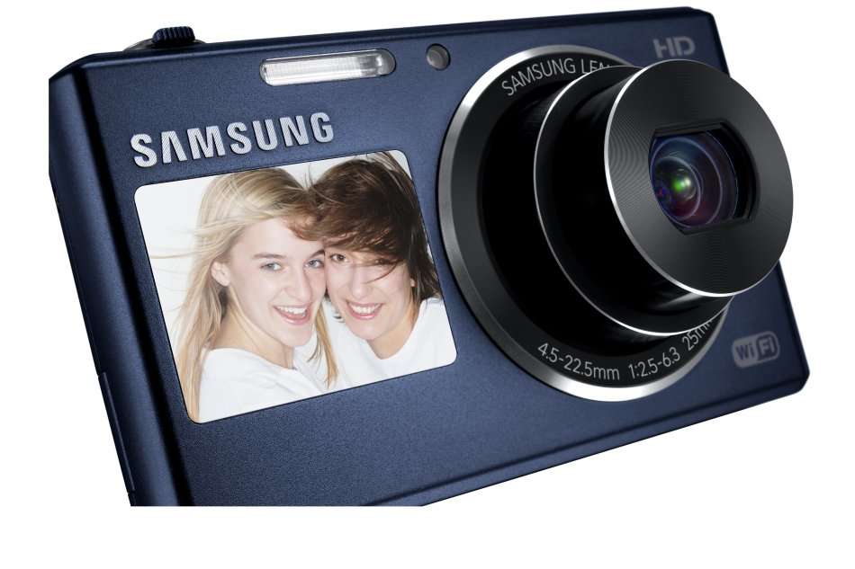 Samsung DV150F 16.2MP Smart WiFi Digital Camera with 5x Optical Zoom & 2.7" / 1.48" front LCD