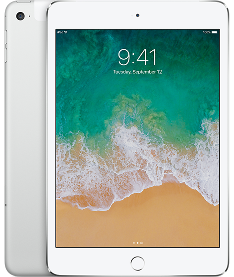 APPLE IPAD MINI 4 | 128GB | WiFi ONLY | SILVER | RETINA MK9P2HC/A | TOUCH ID FINGERPRINT A1538