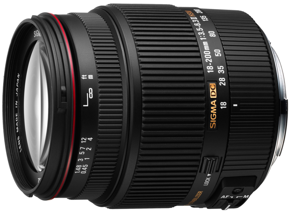 SIGMA 18-200mm F3.5-6.3 DC OS II HSM for NIKON DSLR Cameras - OPTICAL STABILIZER