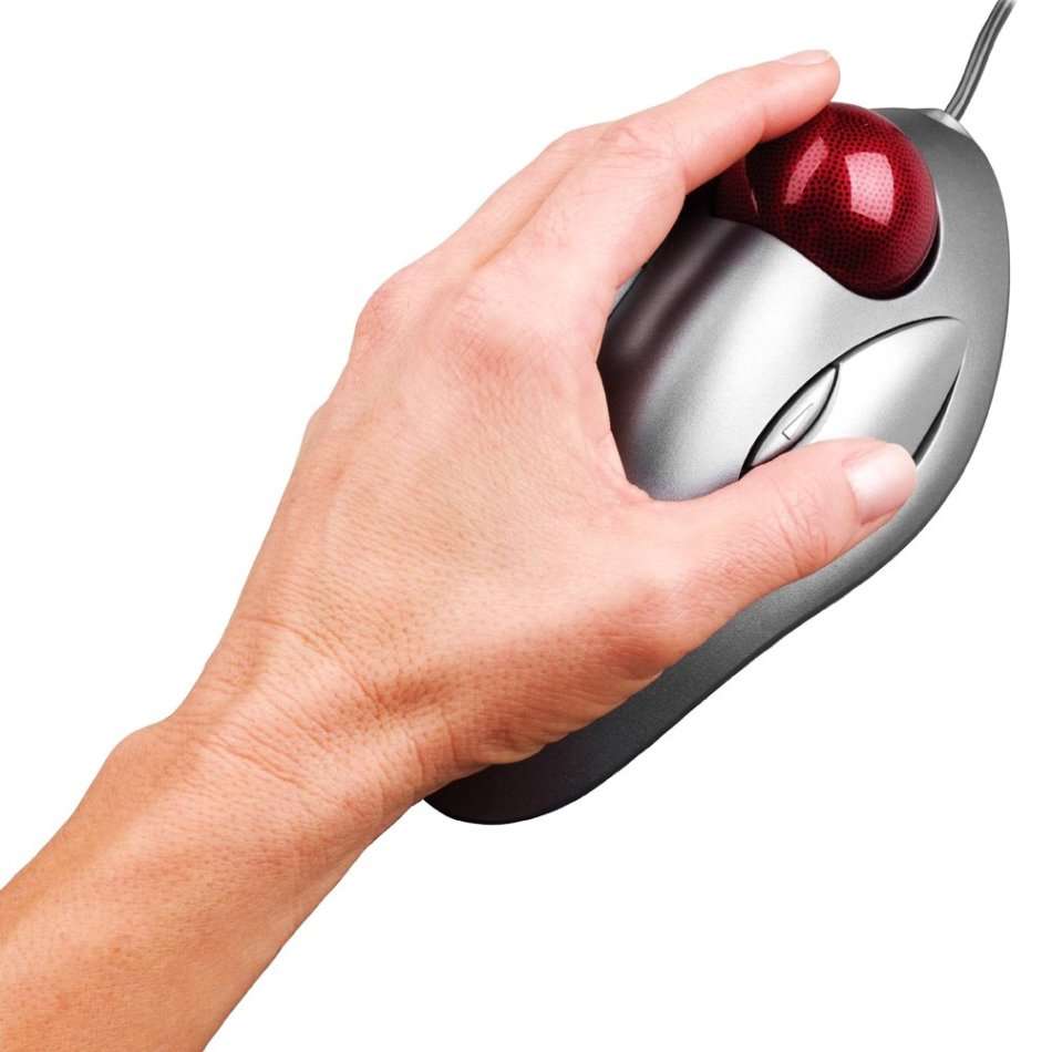 Logitech Trackman Marble Mouse, Four-Button, Programmable, Dark Gray