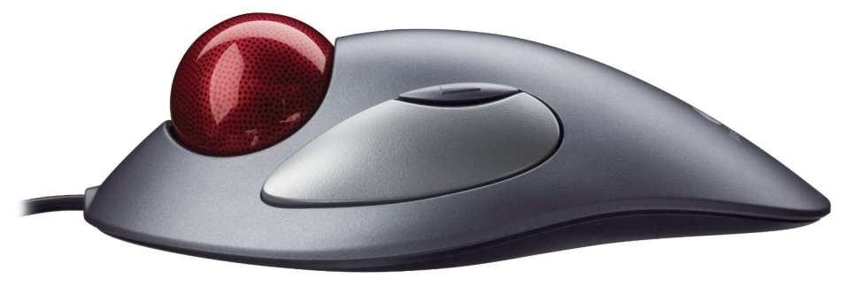 Logitech Trackman Marble Mouse, Four-Button, Programmable, Dark Gray