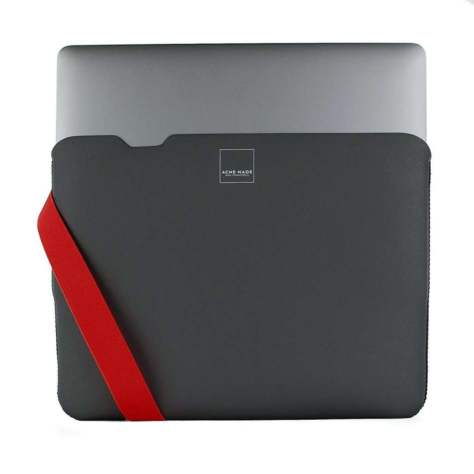 Acme Made - Skinny Sleeve for 12` Macbook  (Grey Poppy Orange) or Tablets