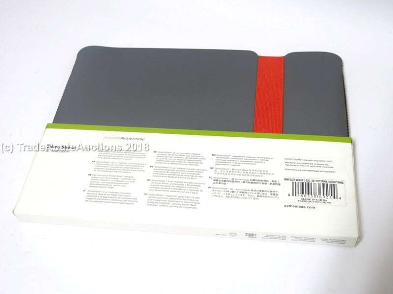 Acme Made - Skinny Sleeve for 12` Macbook  (Grey Poppy Orange) or Tablets