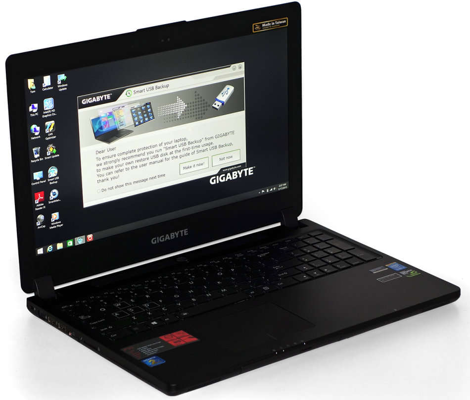GIGABYTE P35 V3 GAMING LAPTOP  | CORE i7 4720HQ @ 2.6GHZ  | 8GB RAM | 128GB SSD + 1TB HDD | NOTEBOOK
