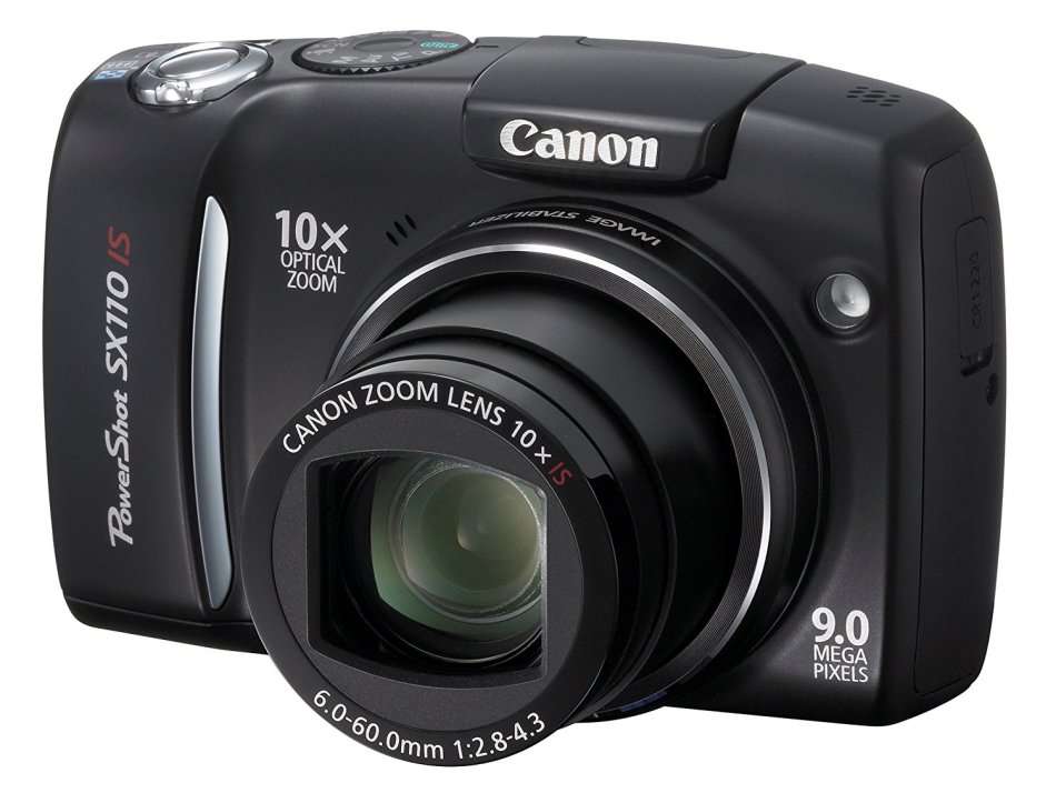 Canon Powershot SX110 IS 9MP Digital Camera with 10x Optical Image Stabilized Zoom