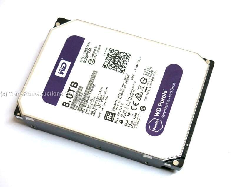 8 TB HDD - WD Purple Surveillance Hard Drive WD80PURZ 8TB | SATA 6Gb/s | DVR CCTV