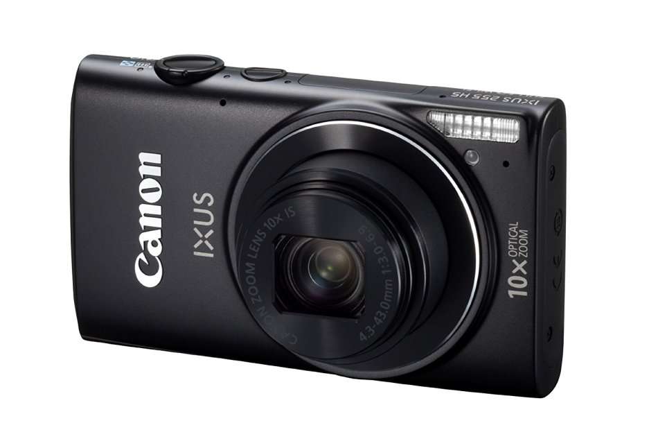 Canon IXUS 255 HS Digital Camera - Black (12.1MP, Wi-Fi, GPS, 10x Optical Zoom) 3.0 inch LCD