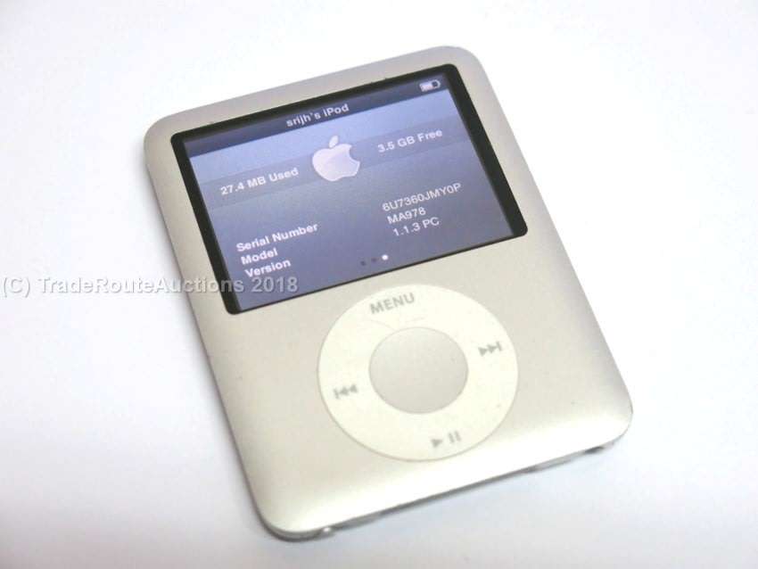 Apple iPod Nano | Silver | 4GB | 3rd Generation | MA978