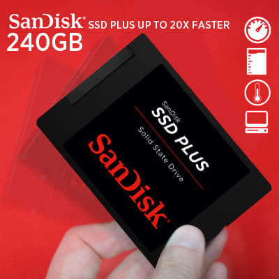 SanDisk SSD PLUS 240GB Solid State Drive - Brand new Sealed Pack