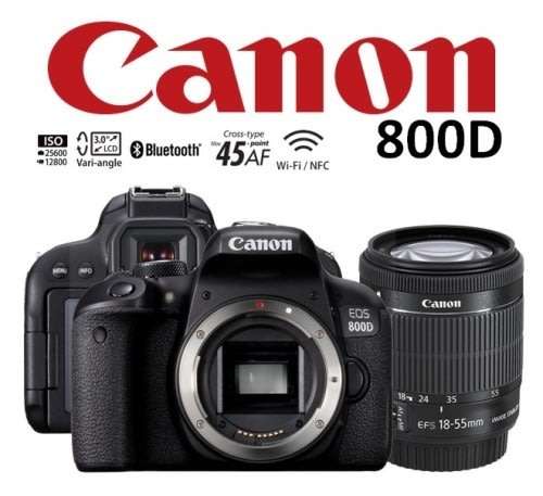 Canon EOS 800D DIGITAL SLR CAMERA KIT WITH 18-55MM IS STM LENS | 24.2 MP FULL HD | WIFI
