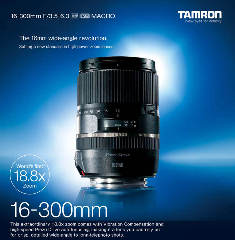Tamron 16-300mm f/3.5-6.3 Di II VC PZD MACRO Lens (NIKON MOUNT) - WORLD'S FIRST 18.8X ZOOM