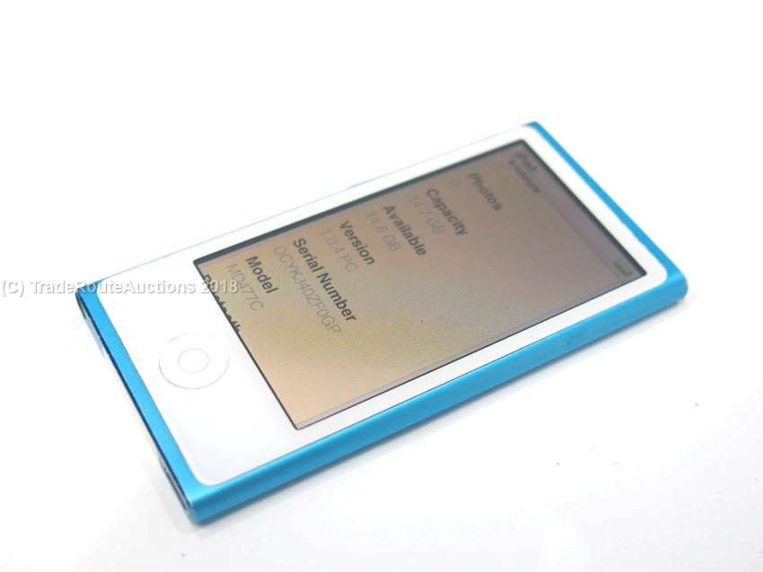 Apple iPod nano 7th Generation (16 GB) A1446 BLUE MD477C