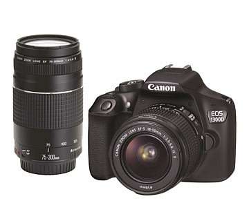 CANON 1300D DSLR CAMERA TWIN LENS BUNDLE | CANON 18-55mm PLUS 75-300mm Lenses - 2 X LENSES