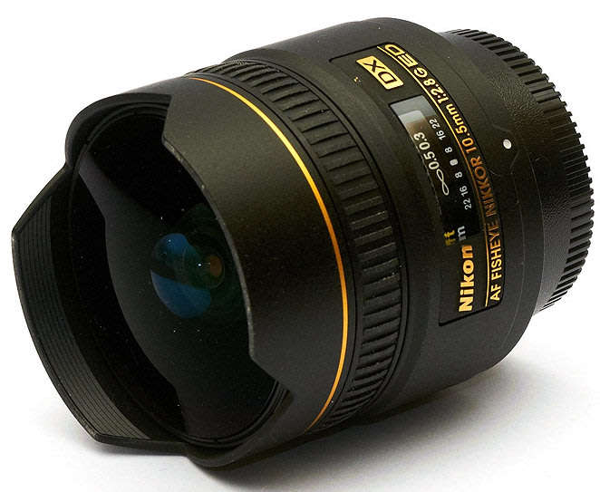 Nikon AF 10.5mm f/2.8G ED DX Fisheye Nikkor Lens for Nikon DSLR Cameras *** FISH EYE LENS ***