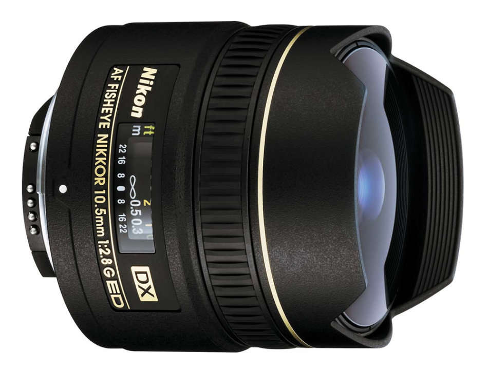 Nikon AF 10.5mm f/2.8G ED DX Fisheye Nikkor Lens for Nikon DSLR Cameras *** FISH EYE LENS ***