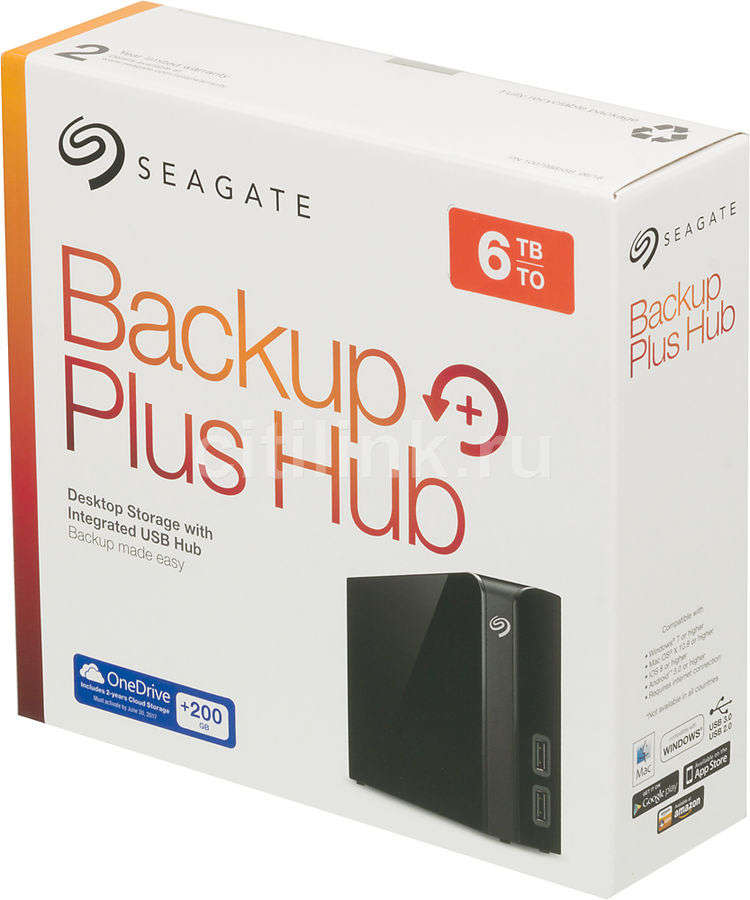 SEAGATE 6TB Backup Plus HUB Desktop Hard Drive - 6000GB