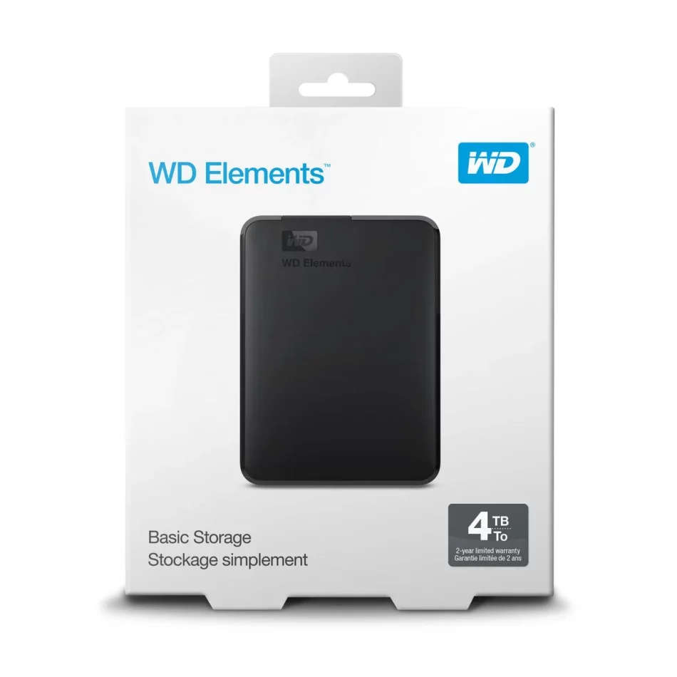 WD Elements Portable External Hard Drive 4TB ( 4000 GB ) WESTERN DIGITAL USB 3.0 FAST | BRAND NEW