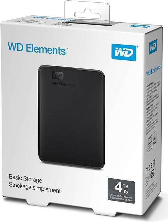 WD Elements Portable External Hard Drive 4TB ( 4000 GB ) WESTERN DIGITAL USB 3.0 FAST | BRAND NEW