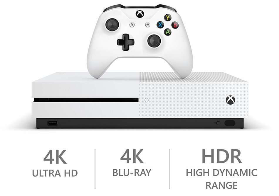 Microsoft Xbox One S 500GB Console (WHITE) Model 1681 + 1 Controller (WHITE)