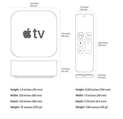 Apple TV 4K HDR 32GB |  A1842 | MQD22SO/A - DAMAGED REMOTE