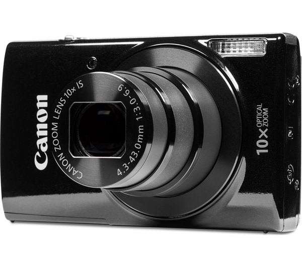 Canon IXUS 190 [Black] 20MP Digital Compact Camera with 10x Zoom Lens WIFI