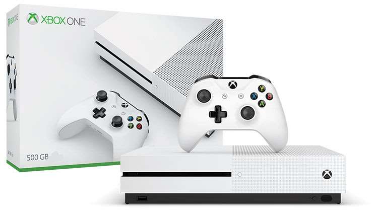 BOXED - Microsoft Xbox One S 500GB Console (WHITE) Model 1681 + 1 Controller (WHITE)