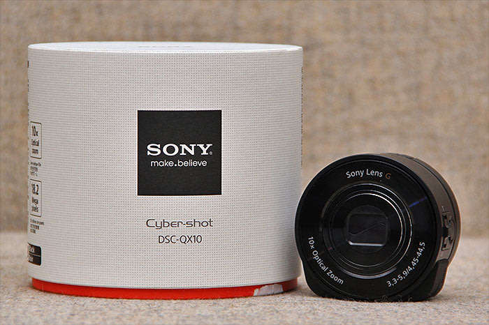 Sony QX10 Lens Style Camera for Smartphones and Tablets - Black (18.2MP 10x Optical Zoom)