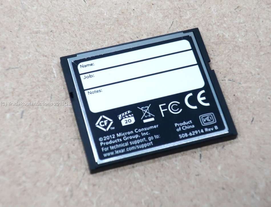 32GB LEXAR PROFESSIONAL COMPACT FLASH MEMORY CARD - 800X UDMA7