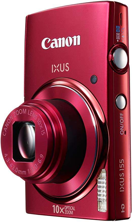 Canon IXUS 155 20 MP Point and Shoot Camera (Red) with 10x Optical Zoom Camera