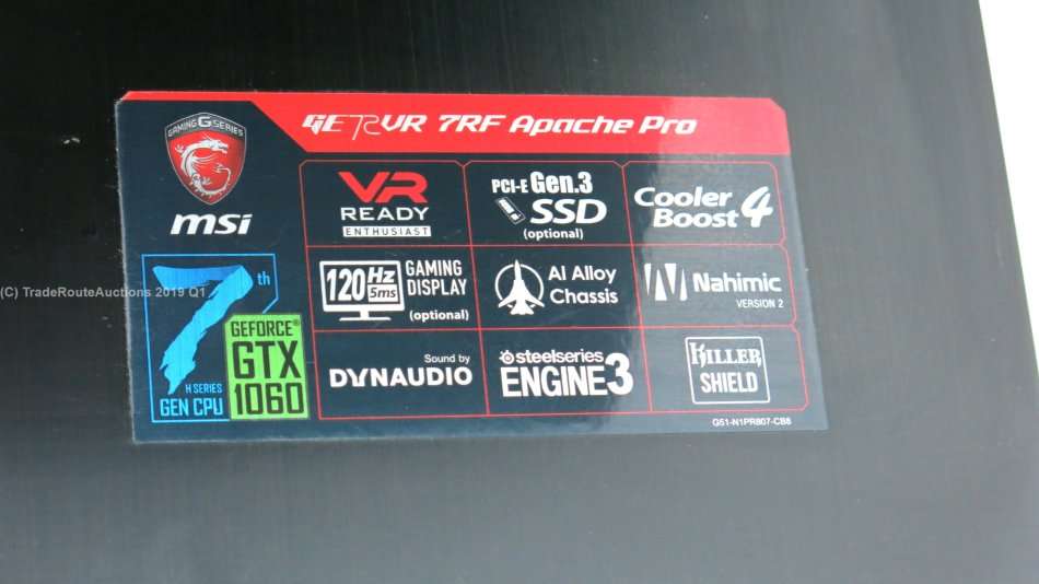 MSI GE72VR 6RF Apache Pro 17.3inch VR READY Gaming Laptop | GEFORCE GTX 1060 | 7th Gen i7 STUNNER