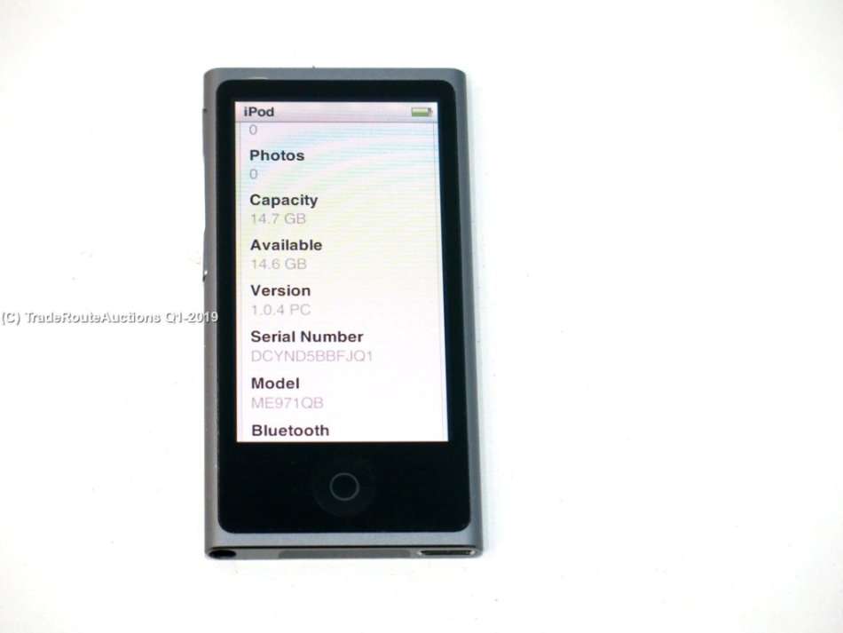 APPLE 16GB IPOD NANO - SPACE GREY (7TH GENERATION) | ME971QB | A1446