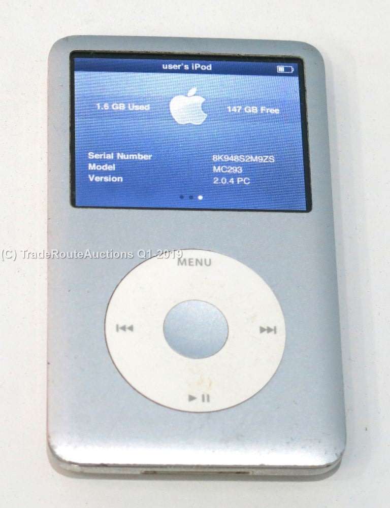 Apple IPod Classic 160GB [ MC293 ] [A1238] [7th Generation] ** IPOD 160GB SILVER 2.5" LCD Screen