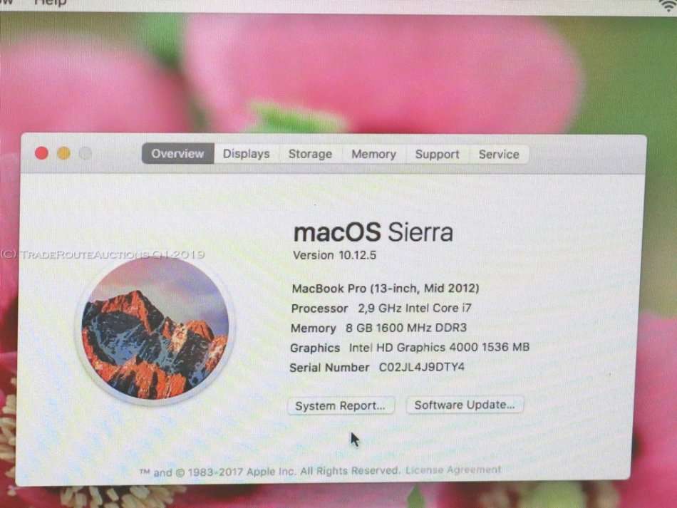 MacBook Pro 13.3-inch | Core i7 2.9GHz | 8GB DDR3 RAM | 750GB HDD - ORIGINAL APPLE