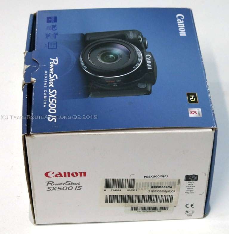 BOXED - Canon PowerShot SX500 IS 16.0 MP with 30x Wide-Angle Optical IS Zoom and 3.0-Inch LCD